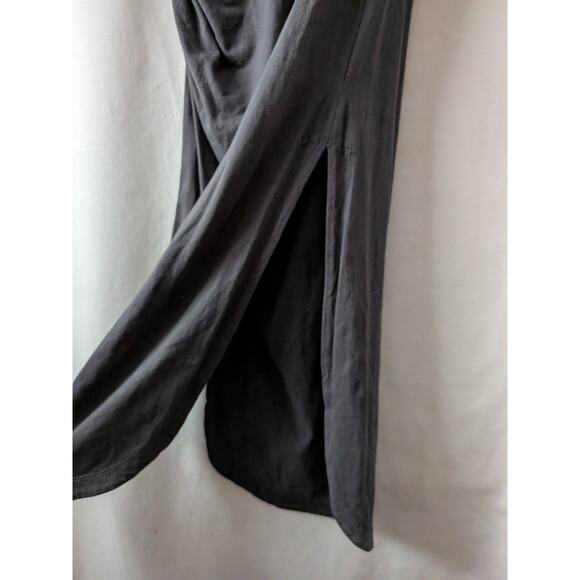 Anthropologie Daily Practice Stripe Trim Midi Dress Casual Sports Gray Small - Picture 7 of 9